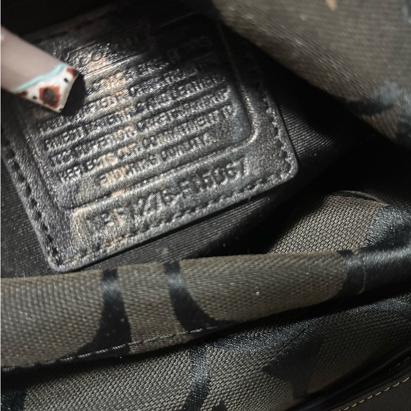 Coach Black Patterned Shoulder Bag